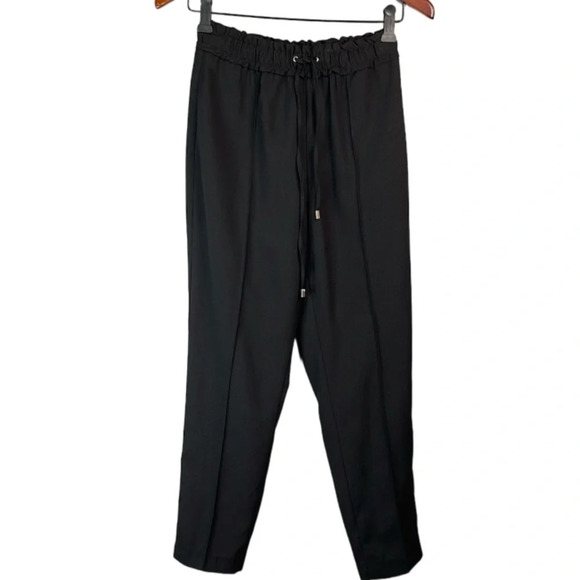 Zara Black Drawstring Trousers - Picture 2 of 11